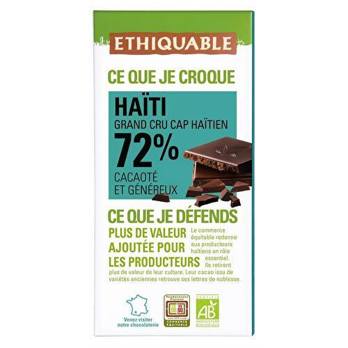 Ethiquable Chocolat noir Haiti 72 BIO Supermarchés Match