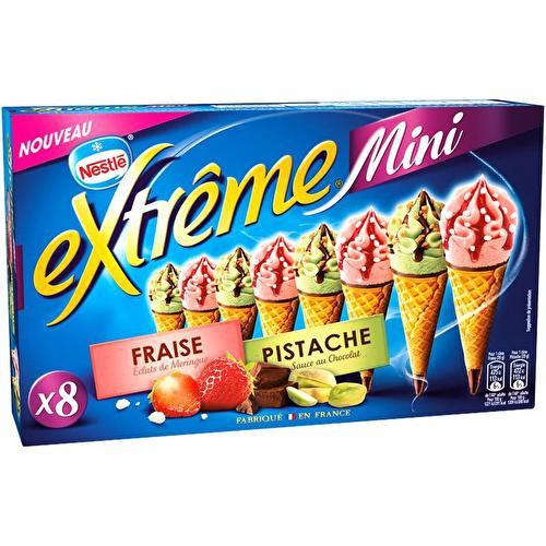 Extrême Nestlé Mini cône glacé fraise pistache x8 Supermarchés Match