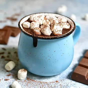 Chocolat chaud à la chicorée et chamallow - Recettes de cuisine Ôdélices