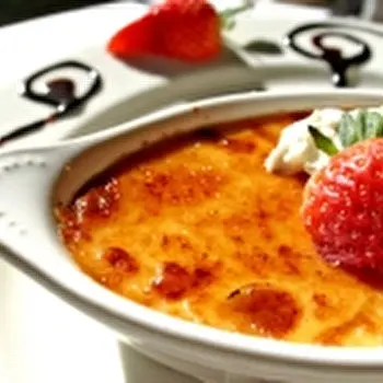 Crème brûlée passion fraise