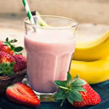 Recette de milk shake aux fraises et à la banane