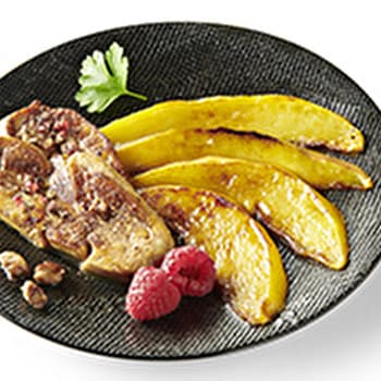 Escalope de foie gras de canard poelée aux mangues