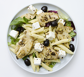 Salade poulet, feta, olives - 4,50€ 