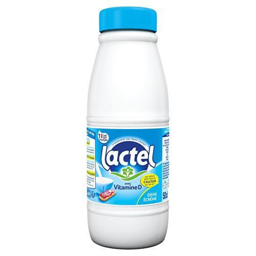 Lactel Lait UHT Demi Écrémé la Bouteille de 1 L