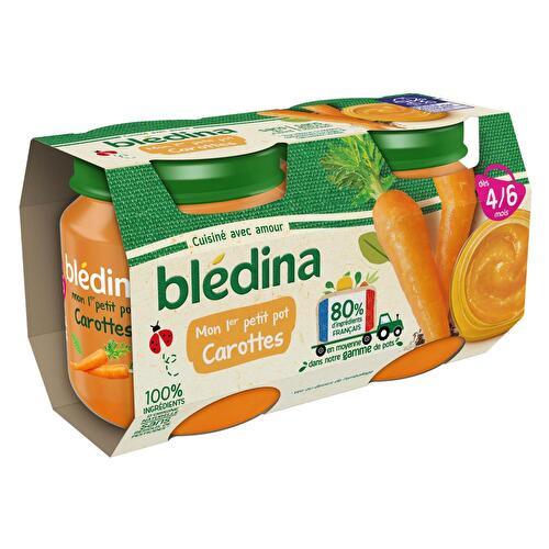 Petits pots bébé dès 4/6 mois, carottes BLEDINA : les 2 pots de 130 g à  Prix Carrefour