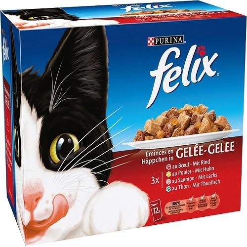 Félix - Repas pour chat Emincés en gelée 4 Variétés - Supermarchés Match