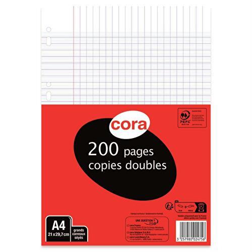 Cora - copies doubles 200 p. seyes 21 x 29,7 - Supermarchés Match