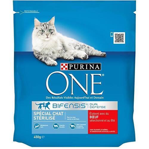 One Purina - Croquettes pour chat stérilisé riche en boeuf - Supermarchés  Match