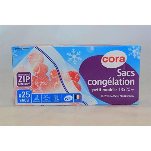 Cora - Sacs congélation 18x20 zip x25 - Supermarchés Match