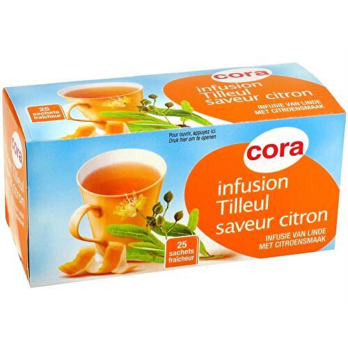 Cora Infusion Tilleul Citron Sachets Supermarch S Match