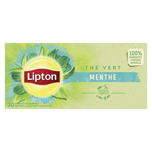 Thé vert menthe, Lipton (30 sachets)  La Belle Vie : Courses en Ligne -  Livraison à Domicile