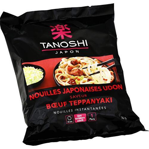 Tanoshi - Nouilles udon instantanées boeuf teppanyaki - Supermarchés Match
