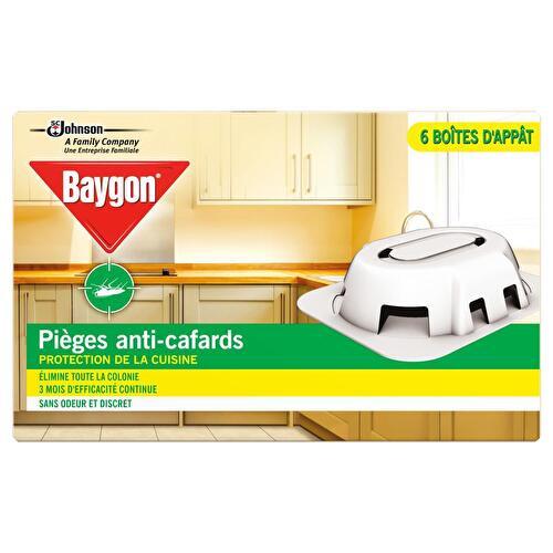 Anti-Cafards Protection De La Cuisine Sans Odeur Et Discret BAYGON : la  boîte de 6 pièges à Prix Carrefour