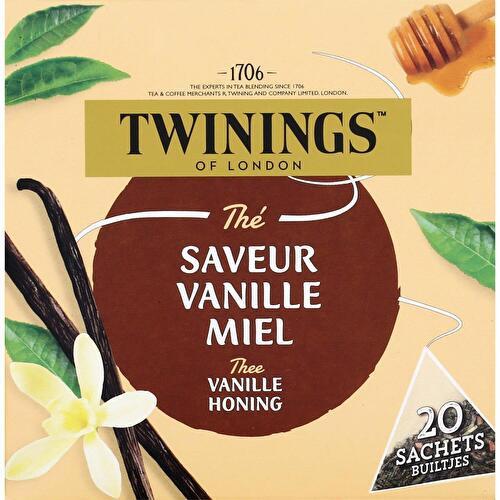 Twinings - Thé saveur vanille miel 20 sachets - Supermarchés Match