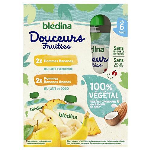 Gourdes Lactées Fraise, Pomme Banane, Fruits Exotiques, Fruits Rouges - Dès  10 Mois