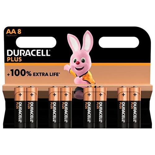 Duracell - Piles plus 100 % AA LR06 x8 - Supermarchés Match