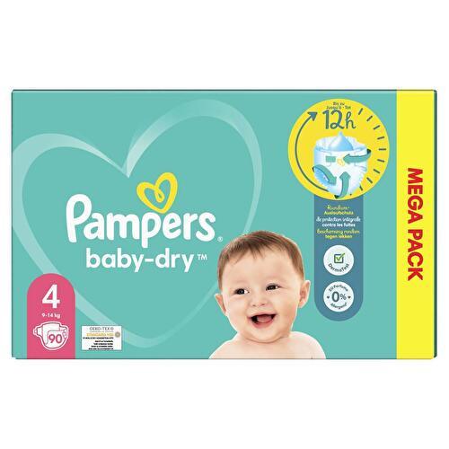 Pampers - Couches baby dry taille 4 Mega pack - Supermarchés Match