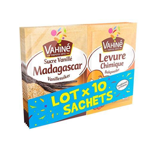 Vahiné Sucre Vanillé Madagascar Goût Intense à la Vanille Bourbon par 5  Sachets de 7,5g (lot de 5 soit 25 sachets)