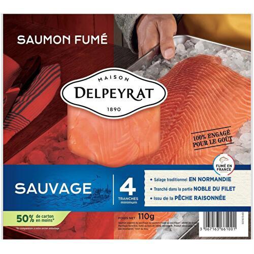 Saumon sauvage fumé tranché - Pêche durable