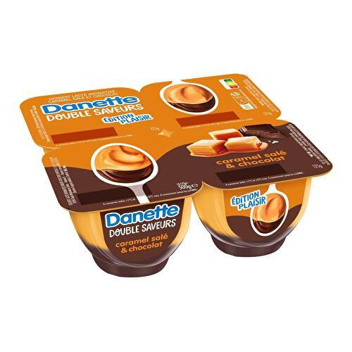 DANETTE Danone - Crème dessert double saveur chocolat choco caramel -  Supermarchés Match