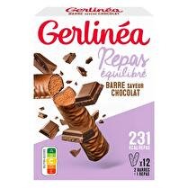 GERLINÉA Barres substitut de repas au chocolat noir x6