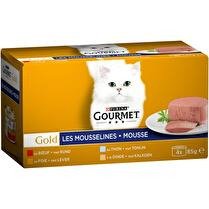 GOURMET Mousse repas pour chat 4 Variétés