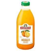 ANDROS Pur jus d'oranges pressées bouteille 1L