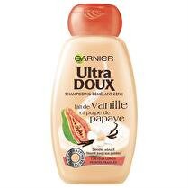ULTRA DOUX GARNIER Shampooing lait de vanille ultra doux cheveux longs pointes fragiles