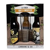 CLAIR DE LORRAINE Pack découverte 5 bières + 1 verre + 5 sous bocks 5.2%
