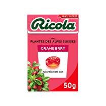 RICOLA Bonbons cranberry sans sucres