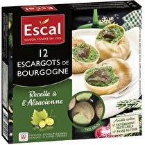 ESCAL 12 escargots de Bourgogne - Recette à l'Alsacienne