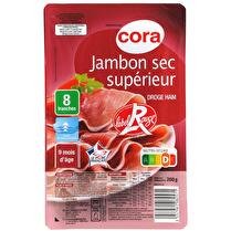 CORA Jambon sec Label rouge 8 tranches