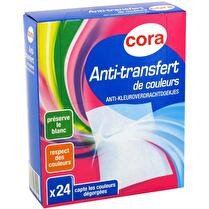CORA Lingettes anti transfert de couleurs