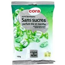 CORA Mini-bonbons sans sucres thé vert à la menthe