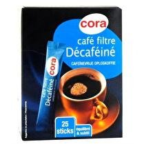CORA Sticks café filtre décaféiné x25