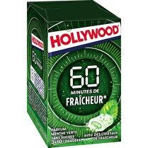 HOLLYWOOD Chewing-gum 60 min de fraicheur menthe verte x3