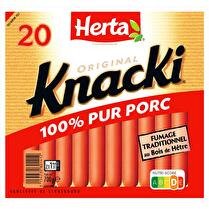 HERTA Knacki saucisses 100% pur porc x20