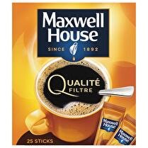MAXWELL HOUSE Qualité filtre - Sticks café soluble x25