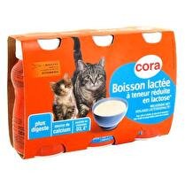 CORA Boisson lactée pour chats adultes et chatons de plus de six semaines