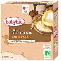 BABYBIO Crème semoule cacao dès 8 mois
