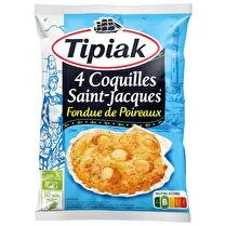 TIPIAK Coquilles saint jacques fondue de poireaux