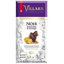VILLARS Chocolat suisse. Noir amandes orange