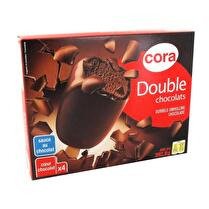 CORA Bâtonnet glacé double chocolat  x4