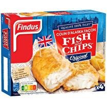 FINDUS Filet de colin façon fish and chips x 4