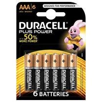 DURACELL Piles alcalines plus power AAA B6