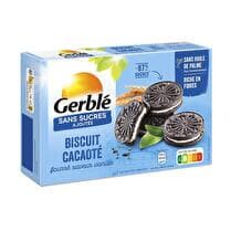 GERBLÉ Biscuits cacaotés fourés à la vanille  sans sucres ajoutés