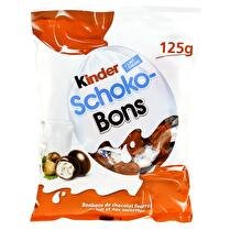 KINDER Schoko-bons - Bonbons de chocolat supérieur au lait fourrés lait et noisettes