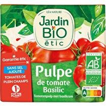 JARDIN BIO ÉTIC Pulpe de tomate basilic BIO