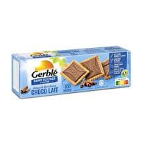 GERBLÉ Biscuit chocolat fondant lait sans sucres ajoutés