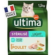 ULTIMA Croquettes chat stérilisé light